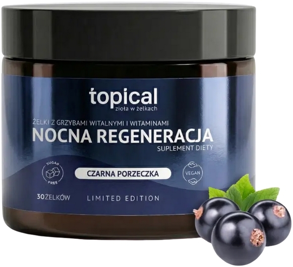 TOPICAL Nocna regeneracja żelki z grzybami witalnymi i witaminami 30 szt. 80 g