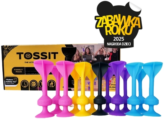 TOSSIT Gra w rzutki z silikonowymi przystawkami pakiet rodzinny 13 szt.