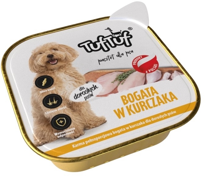 TufTuf Pasztet drobiowy dla psa tacka 300 g