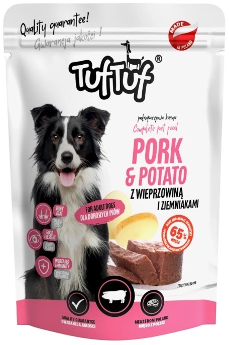 TufTuf Mielonka dla psa wieprzowina z ziemniakami saszetka 500 g