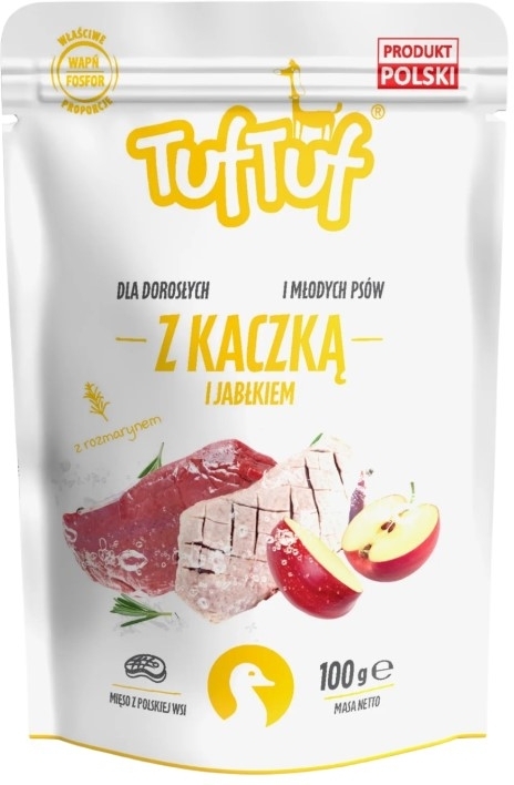 TUF TUF Mielonka kaczka jabłko dla psa saszetka 100 g