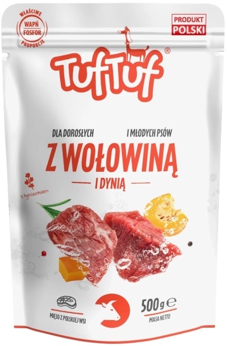 TUF TUF  Mielonka wołowina z dynią saszetka dla psa 500 g