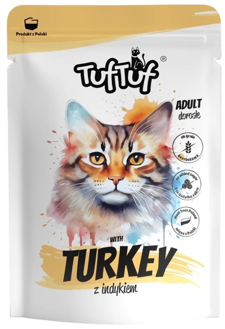 TufTuf Mielonka z indykiem dla kota saszetka 100 g