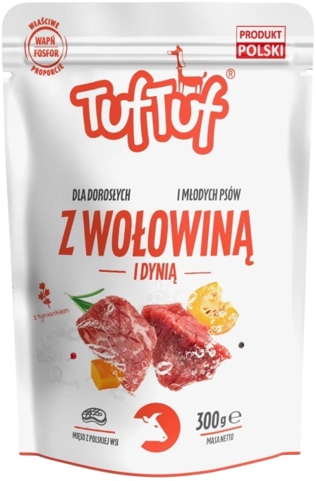TufTuf Mielonka z wołowiną dla psa saszetka 300 g