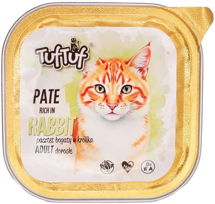 TufTuf Pasztet bogaty w królika dla kota tacka 100 g