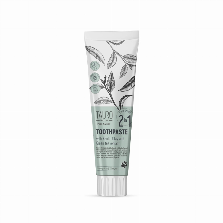 TAURO PRO LINE Pure Nature Pasta do zębów z kaolinem i zieloną herbatą 100ml