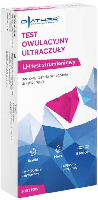 Test owulacyjny strumieniowy ultraczuły LH,  5 szt.
