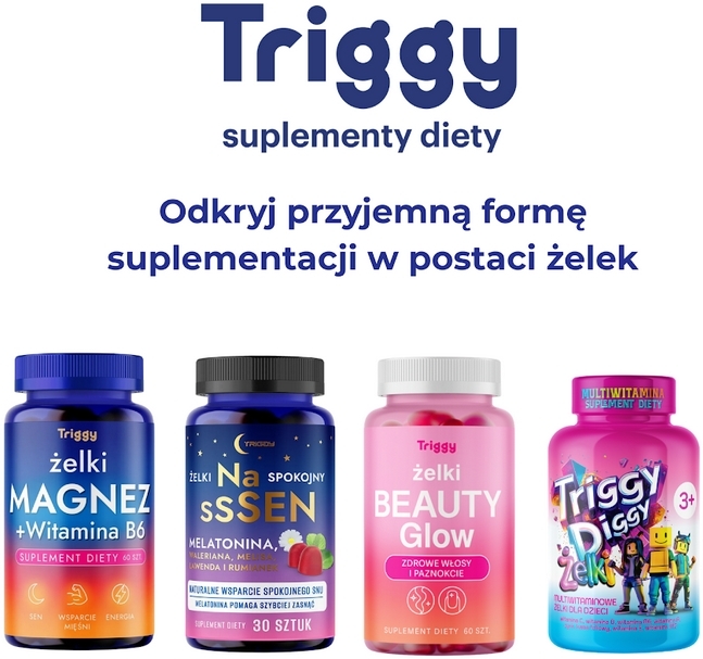 Triggy Magnez Z Witaminą B6 Żelki 60 sztuk