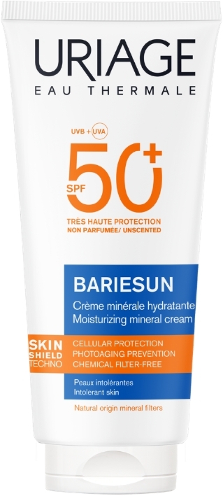 Uriage Bariesun Krem nawilżający do skóry nadwrażliwej mineralny SPF 50+ 100 ml
