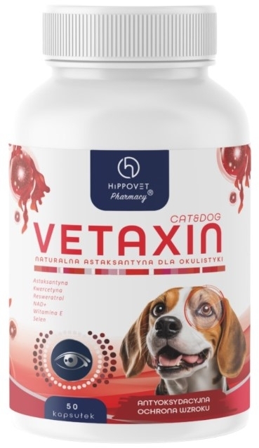 VETAXIN Naturalna astaksantyna dla psa i kota 50 kaps.