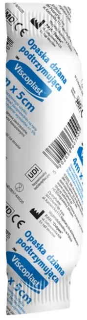 Viscoplast Opaska podtrzymująca dziana 4 m x 5 cm 1 sztuka
