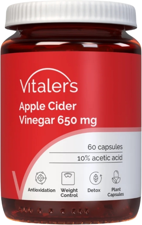 Vitaler's Apple Cider Vinegar 650 mg 60 kapsułek