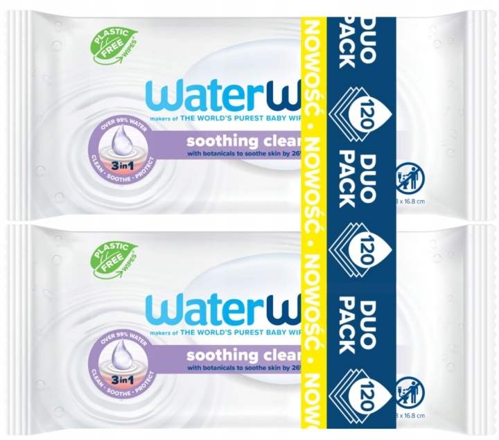 WaterWipes Chusteczki nawilżane dla dzieci z lawendą 2x60 szt.