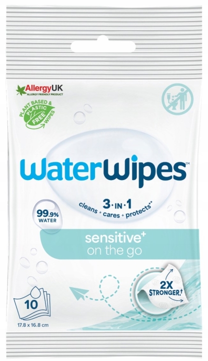 WaterWipes Onthego Chusteczki nawilżane odświeżające 10 szt.