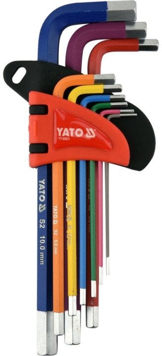 YATO Klucze imbusowe kolorowe 1,5-10 mm 9 szt.