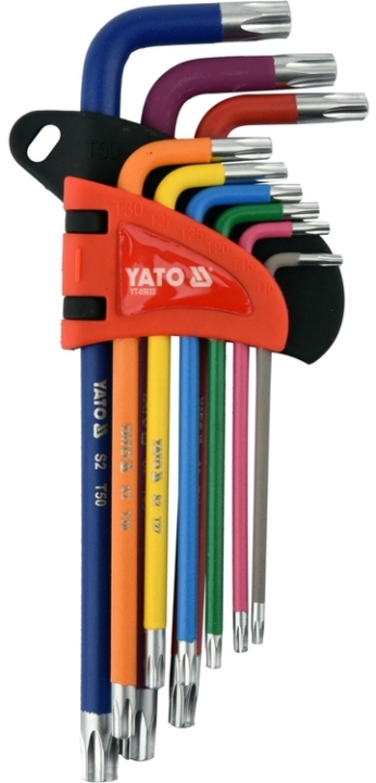 YATO Zestaw kluczy TORX TR T10-T50, 9 szt.
