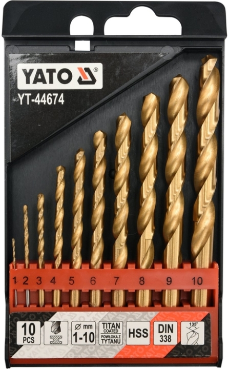YATO Zestaw wierteł do metalu 10 szt.