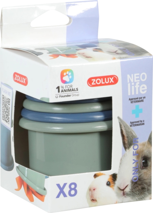 ZOLUX Zestaw kubeczków na przysmaki dla małych ssaków NEOLIFE 8 sztuk
